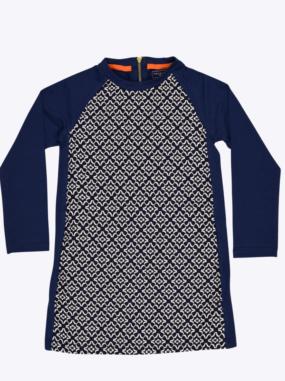 NWT Toobydoo Diana Long Sleeve Jersey Shift Dress | Navy Blue | Size 4